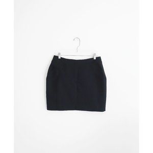 Marni Black Wool Silk Structured Straight Skirt Si